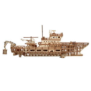 Wood Trick - Holz Modellbau Ocean Explorer Bateau yacht 565 pièces - Jeux - Jouets